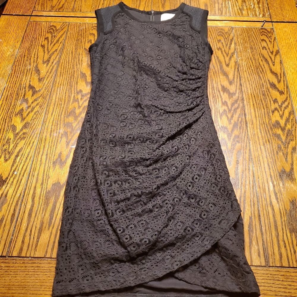 Sea New York black eyelet runch dress size 6
